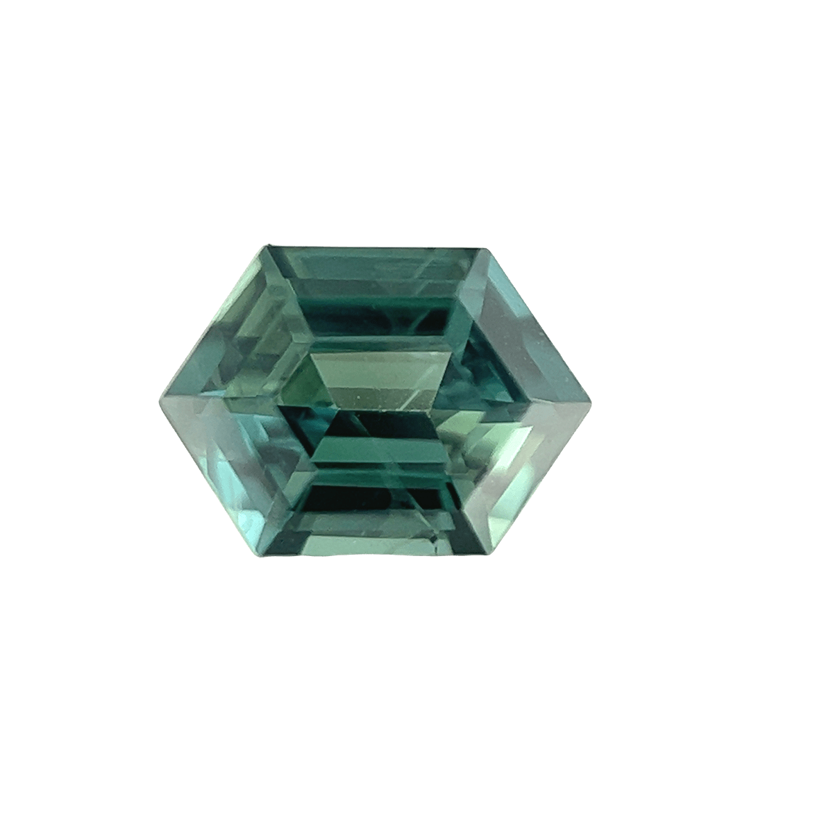 1. Teal-Green-Sapphire-Stone-Hexagon-Shape-0.7 carat-A053