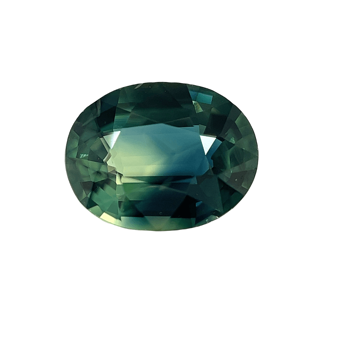 1. Green-Yellow-Bi colour-Sapphire-Stone-Oval-Shape-2.11 carat-A099