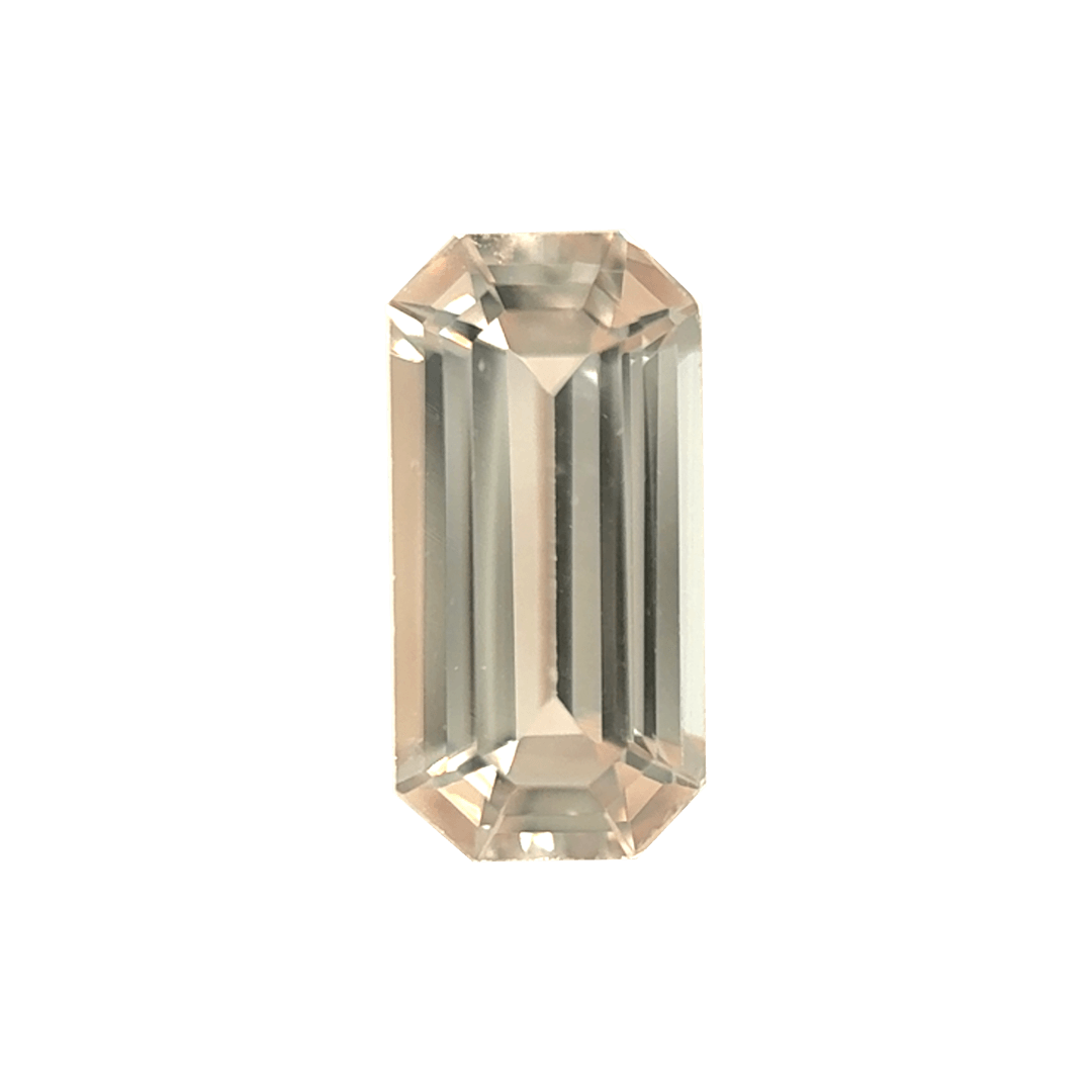 1a. Peach-Sapphire-stone-octagonal-rectangle-shape-0.89 carats-C177